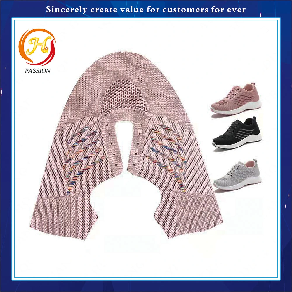 Customized Knitted Fabric Shoes Upper Vamp Sports Breathing Sneaker Upper Knit Shoes Ladies Fly Knitted Shoe Uppers