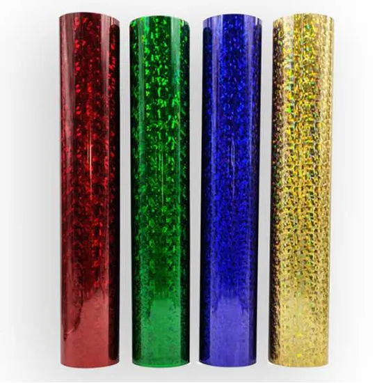 На заводе оптовая продажа домашних животных голографическая пленка для теплопередачи виниловая пленка с ледяным цветком (HS-HTF-020)